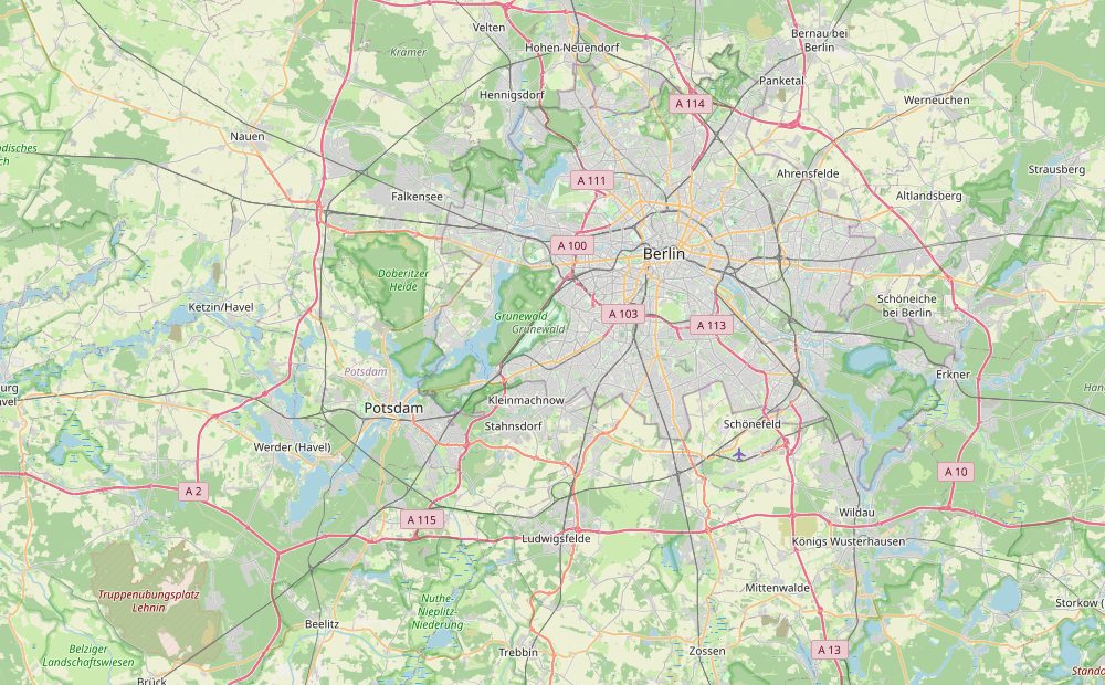 Karte: Berlin-Zehlendorf und Umgebung